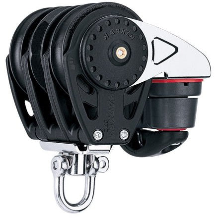 Harken 75mm Carbo Ratchamatic, 3-scheibig, mit Klemme